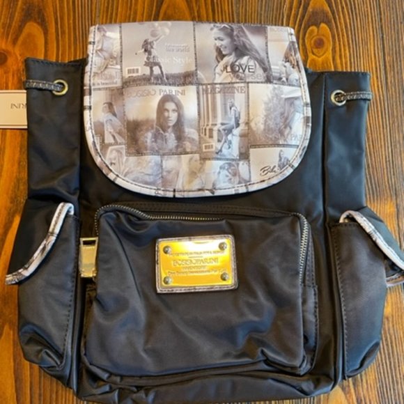 NWT Bosisio Parini Black Italy Design Backpack Shoulder Bag main image 4